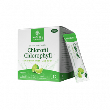 Clorofil în plic cu aromă de lămâie verde